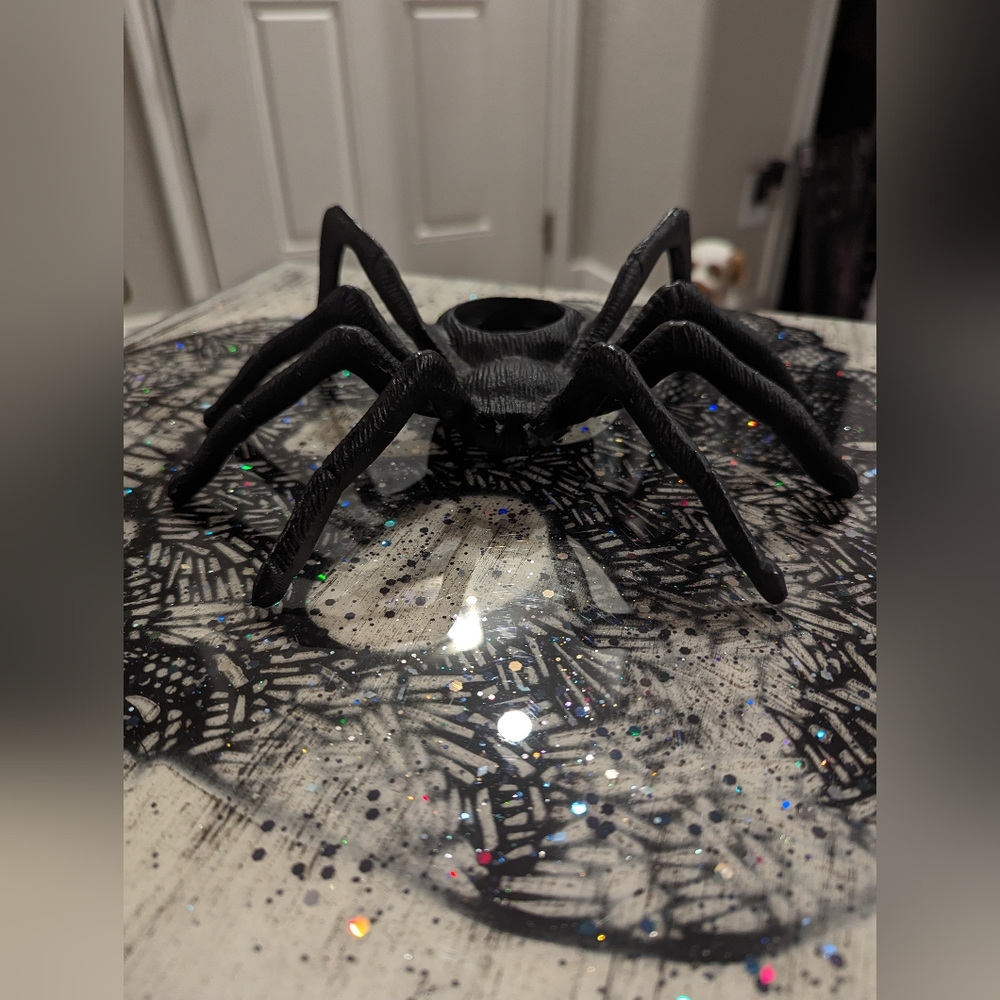 Threshold Black Metal Spider candle holder Halloween Gothic decor